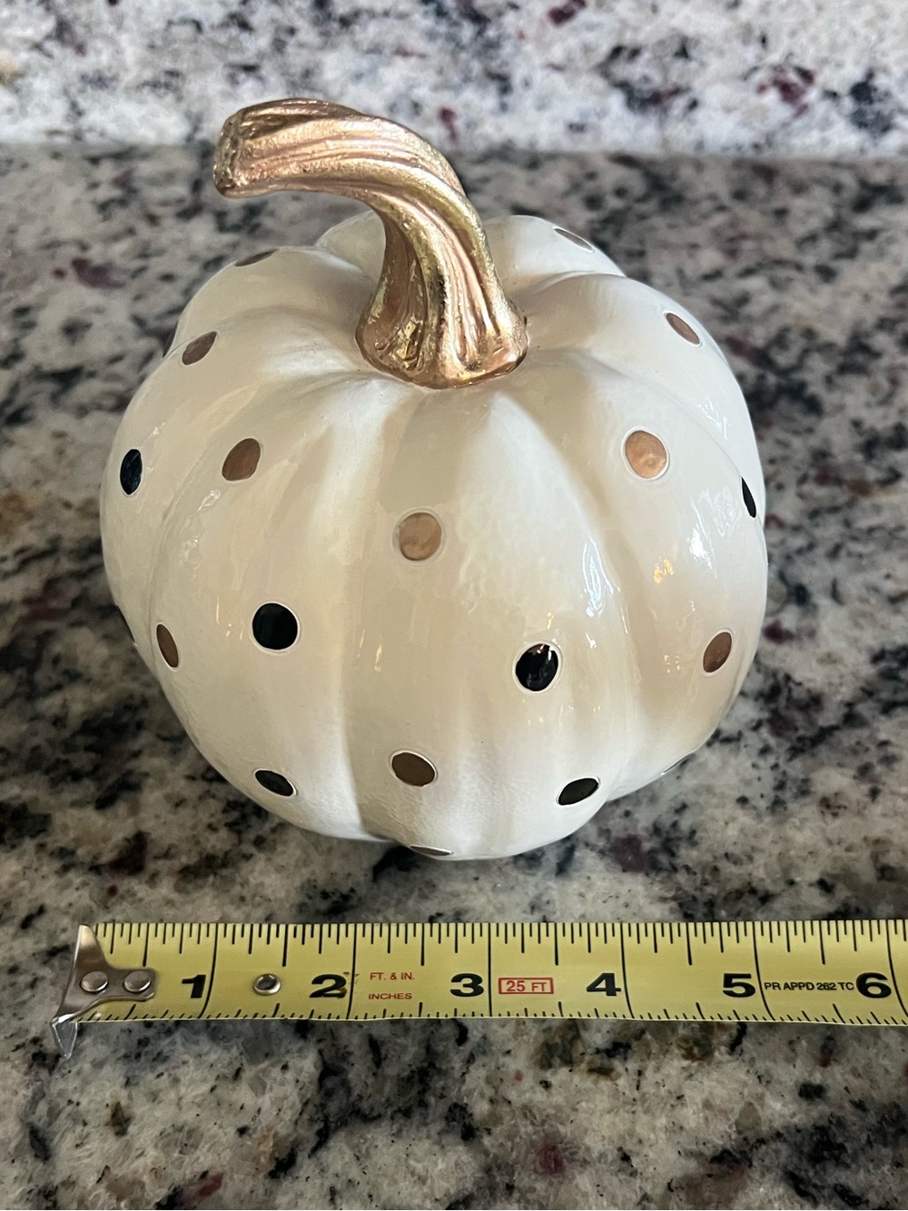 Mackenzie-Childs Dotty Pumpkin Ivory. New in Box. - Picture 4 of 6
